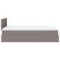 Preview: Ottoman-Bett mit Matratze Taupe 120x190 cm Stoff