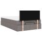 Preview: Ottoman-Bett mit Matratze Taupe 120x190 cm Stoff