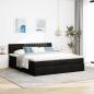Preview: Ottoman-Bett mit Matratzen Schwarz 200x200 cm Stoff