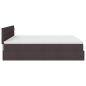 Preview: Ottoman-Bett mit Matratzen Dunkelbraun 200x200 cm Stoff