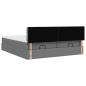 Preview: Ottoman-Bett mit Matratzen Dunkelgrau 160x200 cm Stoff