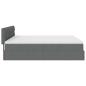 Preview: Ottoman-Bett mit Matratzen Dunkelgrau 160x200 cm Stoff