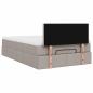 Preview: Ottoman-Bett mit Matratze Taupe 120x200 cm Stoff