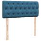 Preview: Ottoman-Bett mit Matratze Dunkelblau 120x200 cm Samt