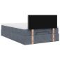 Preview: Ottoman-Bett mit Matratze Dunkelgrau 120x190 cm Samt