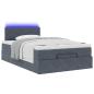 Preview: Ottoman-Bett mit Matratze Dunkelgrau 120x190 cm Samt