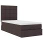 Preview: Ottoman-Bett mit Matratze Dunkelbraun 90x200 cm Stoff
