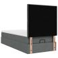 Preview: Ottoman-Bett mit Matratze Dunkelgrau 100x200 cm Stoff