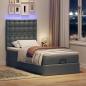 Preview: Ottoman-Bett mit Matratze Dunkelgrau 100x200 cm Stoff