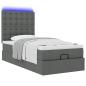 Preview: Ottoman-Bett mit Matratze Dunkelgrau 100x200 cm Stoff