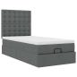 Preview: Ottoman-Bett mit Matratze Dunkelgrau 100x200 cm Stoff