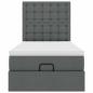Preview: Ottoman-Bett mit Matratze Dunkelgrau 100x200 cm Stoff