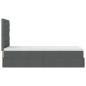 Preview: Ottoman-Bett mit Matratze Dunkelgrau 100x200 cm Stoff
