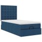 Preview: Ottoman-Bett mit Matratze Blau 100x200 cm Stoff