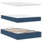 Preview: Ottoman-Bett mit Matratze Blau 120x200 cm Stoff