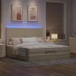 Preview: Ottoman-Bett mit Matratze Creme 180x200 cm Stoff