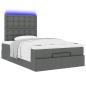 Preview: Ottoman-Bett mit Matratze Dunkelgrau 120x190 cm Stoff