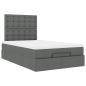 Preview: Ottoman-Bett mit Matratze Dunkelgrau 120x190 cm Stoff
