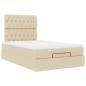 Preview: Ottoman-Bett mit Matratze Creme 120x190 cm Stoff