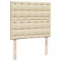 Preview: Ottoman-Bett mit Matratze Creme 120x190 cm Stoff