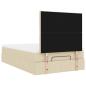 Preview: Ottoman-Bett mit Matratze Creme 120x190 cm Stoff