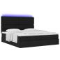 Preview: Ottoman-Bett mit Matratzen Schwarz 200x200 cm Stoff