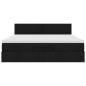 Preview: Ottoman-Bett mit Matratze Schwarz 160x200 cm Stoff