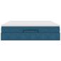 Preview: Ottoman-Bett mit Matratze Dunkelblau 180x200 cm Samt