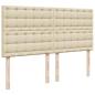 Preview: Ottoman-Bett mit Matratze Creme 160x200 cm Stoff