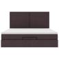 Preview: Ottoman-Bett mit Matratze Dunkelbraun 180x200 cm Stoff