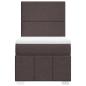 Preview: Boxspringbett mit Matratze Dunkelbraun 90x200 cm Stoff