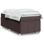 Preview: ARDEBO.de - Boxspringbett mit Matratze Dunkelbraun 90x200 cm Stoff