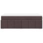Preview: Boxspringbett mit Matratze Dunkelbraun 90x200 cm Stoff