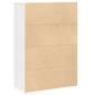 Preview: Bücherregal Weiß 60x24x85 cm Holzwerkstoff