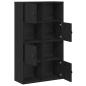 Preview: Bücherregal Schwarz Eichen-Optik 60x24x101,5 cm Holzwerkstoff