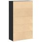 Preview: Bücherregal Schwarz Eichen-Optik 60x24x101,5 cm Holzwerkstoff