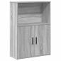 Preview: Bücherregal Grau Sonoma 60x24x85 cm Holzwerkstoff