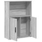 Preview: Bücherregal Grau Sonoma 60x24x85 cm Holzwerkstoff