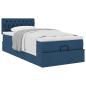 Preview: Ottoman-Bett mit Matratze Blau 100x200 cm Stoff