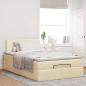 Preview: Ottoman-Bett mit Matratze Creme 120x200 cm Stoff