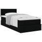Preview: Ottoman-Bett mit Matratze Schwarz 100x200 cm Stoff