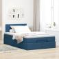 Preview: Ottoman-Bett mit Matratze Blau 120x190 cm Stoff