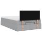 Preview: Ottoman-Bett mit Matratze Hellgrau 120x190 cm Stoff