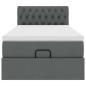 Preview: Ottoman-Bett mit Matratze Dunkelgrau 90x190 cm Stoff