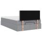 Preview: Ottoman-Bett mit Matratze Hellgrau 120x190 cm Stoff