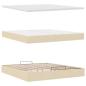 Preview: Ottoman-Bett mit Matratzen Creme 200x200 cm Stoff