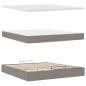 Preview: Ottoman-Bett mit Matratzen Taupe 200x200 cm Stoff