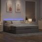 Preview: Ottoman-Bett mit Matratzen Taupe 200x200 cm Stoff