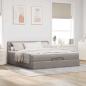 Preview: Ottoman-Bett mit Matratzen Taupe 200x200 cm Stoff