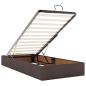 Preview: Ottoman-Bett mit Matratze Dunkelbraun 100x200 cm Stoff